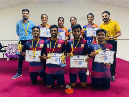 Vidya Prabodhini College Table Tennis team Secured Championship at the Invited Inter-Collegiate Table Tennis Tournament Organised by GVM's College Ponda.
